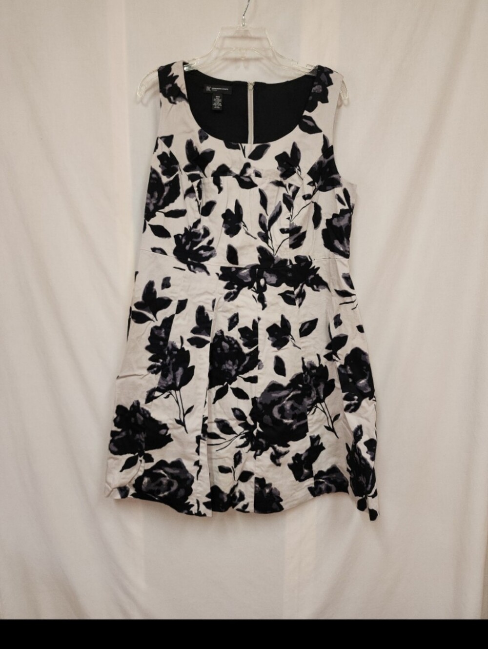 INC womens size 16w grey black floral dress